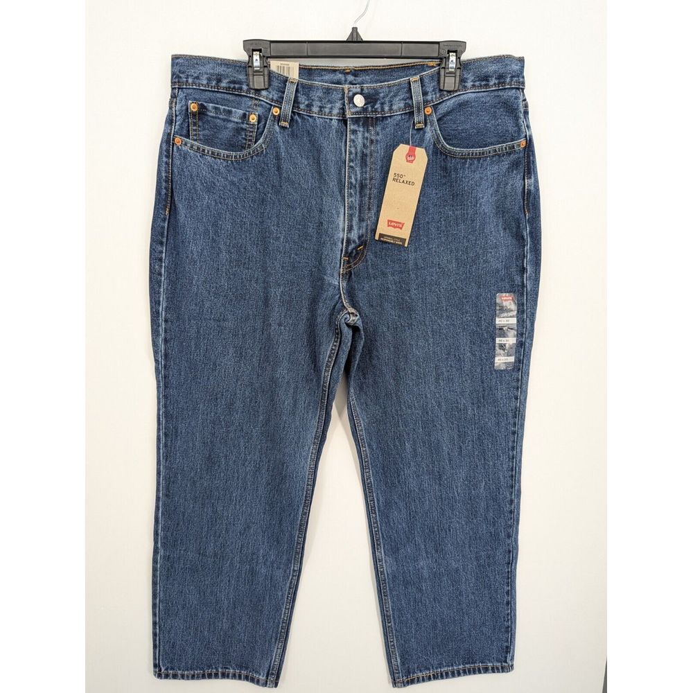Levi's 550 Relaxed Fit Blue 100% Cotton Denim Jeans Men's 00550-4886, 40x30 NWT